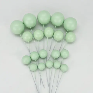 Light Green Faux Balls Cake Decorations - 20pcs