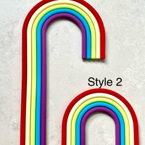 Bright Silicone Rainbow Cake Deco