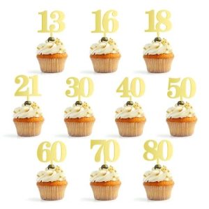 Gold Double Digit Cake Topper