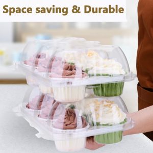 6UP TRANSPARENT CUP CAKE CONTAINERS