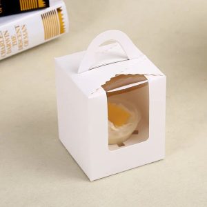 Portable Single Cup Cake Box - 10 pcs