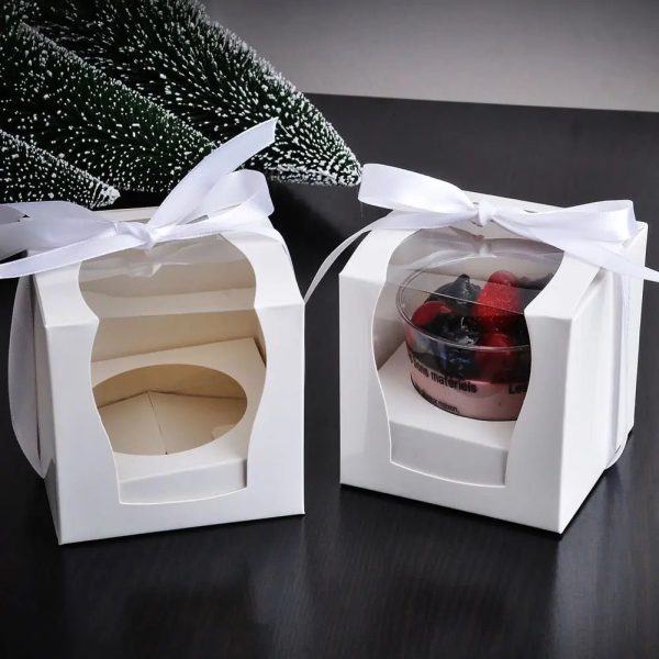 Single Cup Cake Box Excl Ribbons - 10pcs