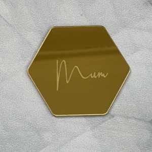 5cm Hexagon Mum Cup Cake Disk - 3 pcs