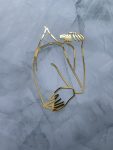 Gold Naked Body Line Art Cake Decoration