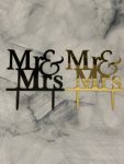 Type 2 Thick Mr and Mrs Cake Topper