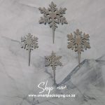 Silver Snow Flake Cake Topper