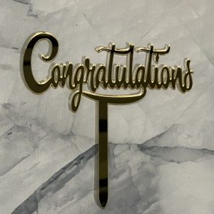 Thick Acrylic Congratulations Cake Topper