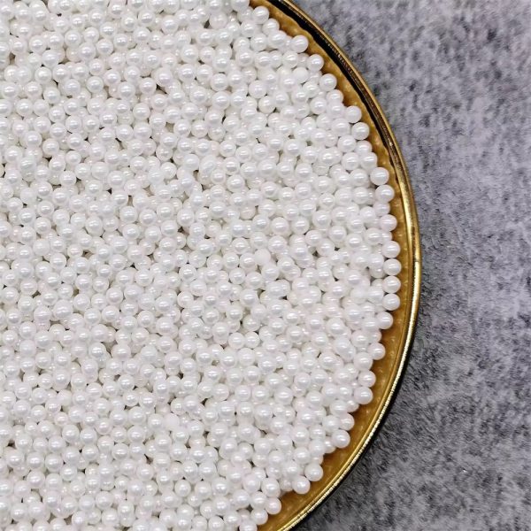 50g White Mini Sugar Pearls - 4mm