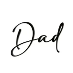 5cm Black Dad Charm - 2 pcs