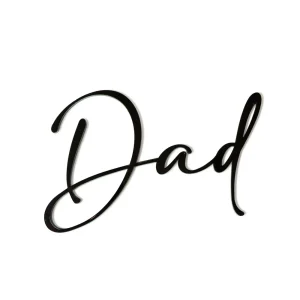 5cm Black Dad Charm - 2 pcs