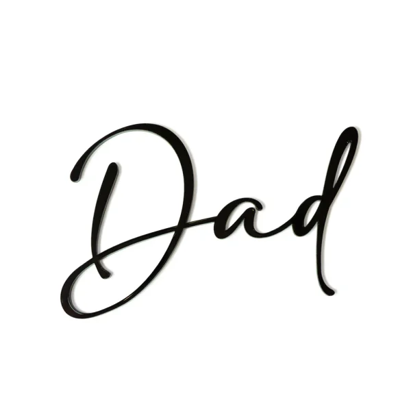 5cm Black Dad Charm - 2 pcs
