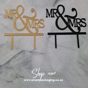 Type 1 Thick Mr and Mrs Cake Topper