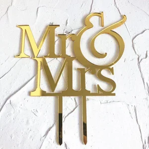 Classic Mr and Mrs Cake Topper