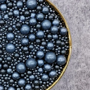 50g Black Mixed Size Sugar Pearls