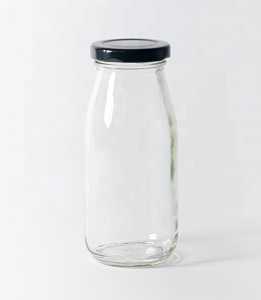Glass Jar with Black Lid