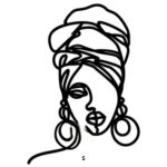 Type 2 Black Doek Line Art Cake Decoration