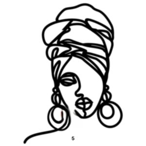 Type 2 Black Doek Line Art Cake Decoration