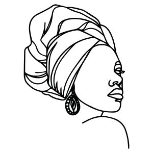 Type 1 Black Doek Line Art Cake Decoration
