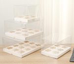 Transparent Cup Cake Box including Inserts