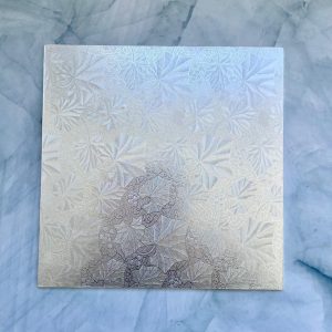 Silver Masonite Square Cake Board
