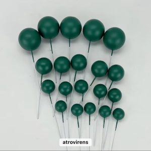 Emerald Green Faux Balls Cake Decorations - 20pcs
