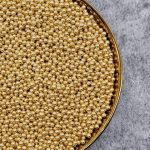 50g Metallic Gold Mini Sugar Pearls - 4mm