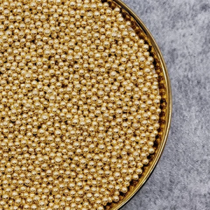 50g Metallic Gold Mini Sugar Pearls - 4mm
