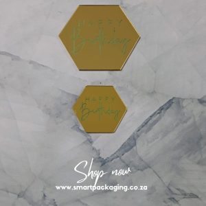 Hexagon Happy Birthday Cake Disk