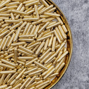50g Metallic Gold Sugar Rods