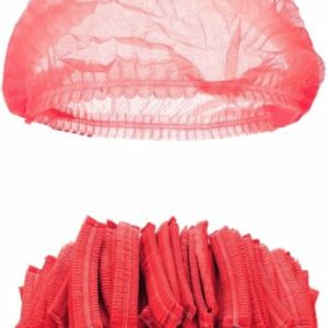 Red Disposable Mop Cap