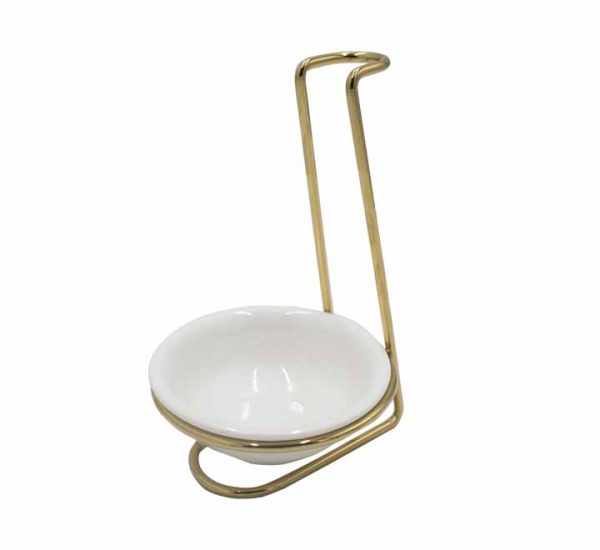 Serving Spoon Rest with Gold Stand