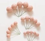 Light Orange Faux Balls Cake Decorations