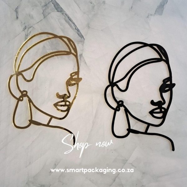HAIR BACK LINE ART CAKE DECORATION