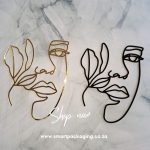 FLOWER FACE LINE ART CAKE DECORATION -