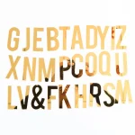 GOLD A TO Z ACRYLIC ALPHABET CAKE TOPPER