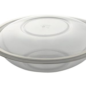 DISPOSABLE TRANSPARENT SALAD BOWL  INCL LID