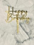 Type 1 Thick Happy Birthday Cake Topper