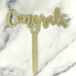 11cm Thick Acrylic Congrats Cake Topper