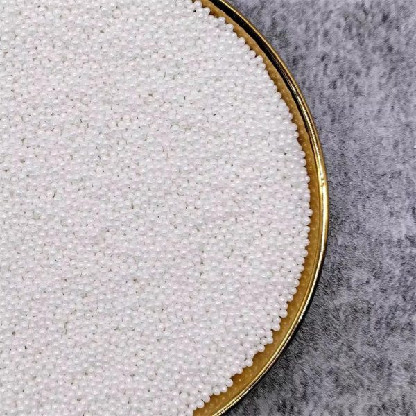 50g White Petite Sugar Pearls - 2mm