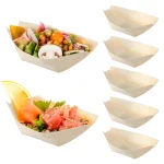 BAMBOO SERVING BOAT - 20pcs