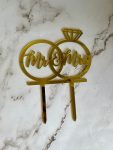 Type 4 Thick Mr and Mrs Cake Topper