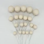 Beige Faux Balls Cake Decorations - 20pcs