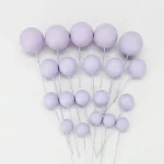 Pastel Purple Faux Balls Cake Decorations - 20pcs