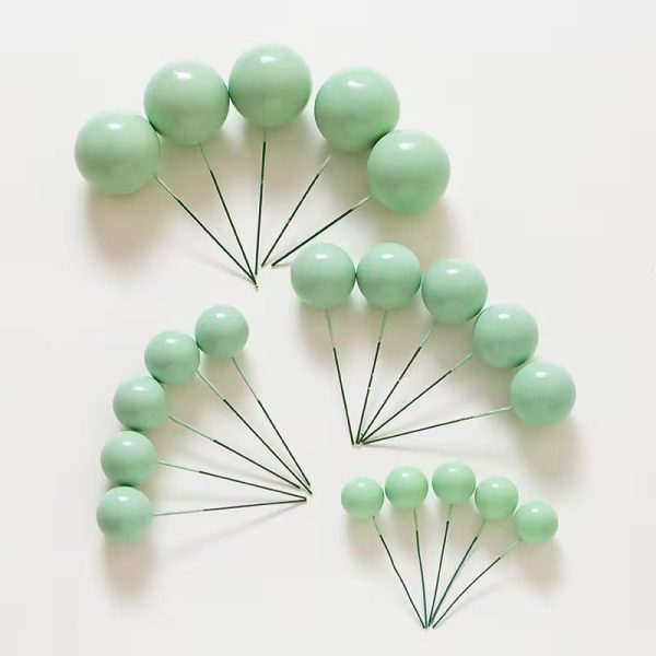 Mint Green Faux Balls Cake Decorations - 20pcs