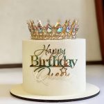 10cm Gold Happy Birthday Queen Charm