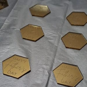 5cm Happy fathers day Disk - 3pcs