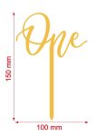 Acrylic One Cake Topper