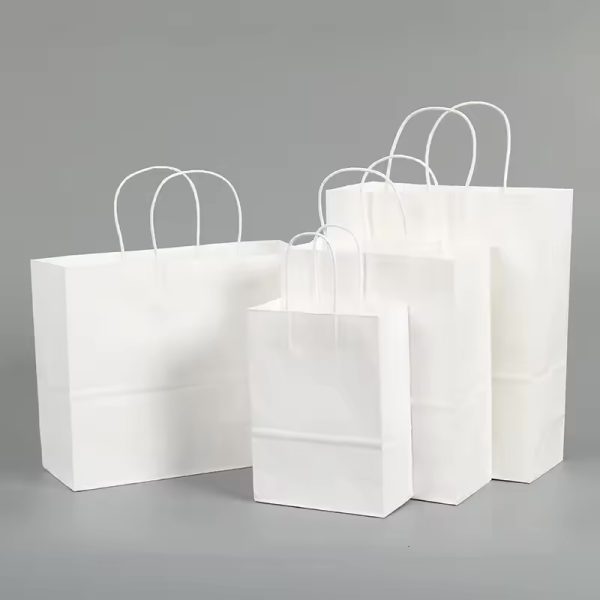 White Paper Bags - 12pcs