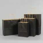 Black Paper Bags - 12pcs