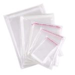 CLEAR SELF ADHESIVE PLASTIC BAGS - 100PCS